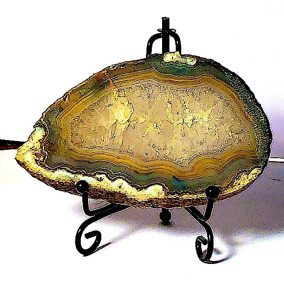 AGATE CRYSTAL SLAB DRUZY BANDED - Picture 7 of 10